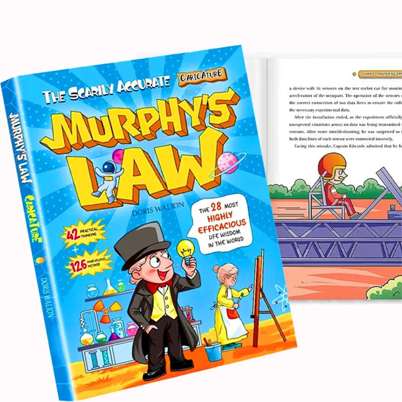 Murphy‘s Law Comic Book For Kids,A Graphic Novel Explaining Life Principles for Children 8-12 Years,Fun Science Picture Books