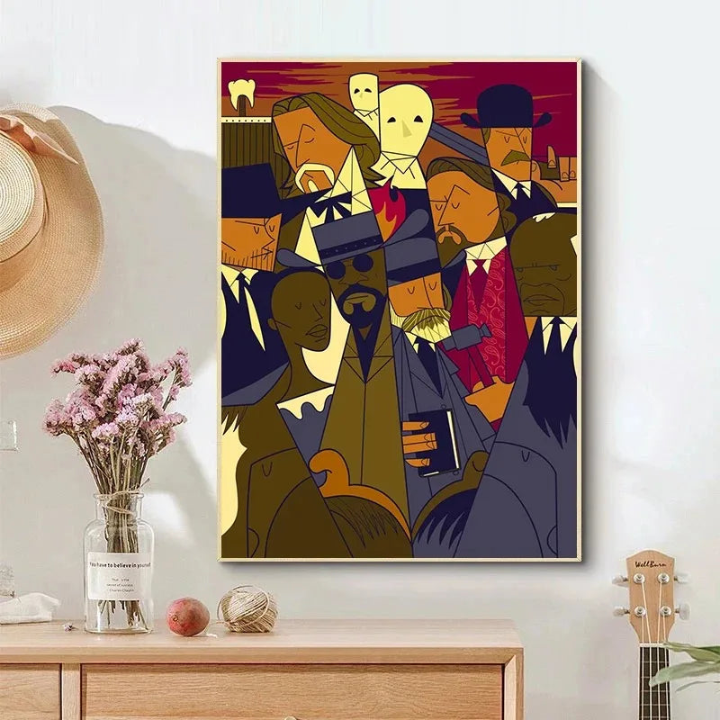 Abstract Classic Movie Comic Style Posters Pulp Fiction Quentin Tarantino Prints Canvas Printing Wall Art Picture for Home Decor