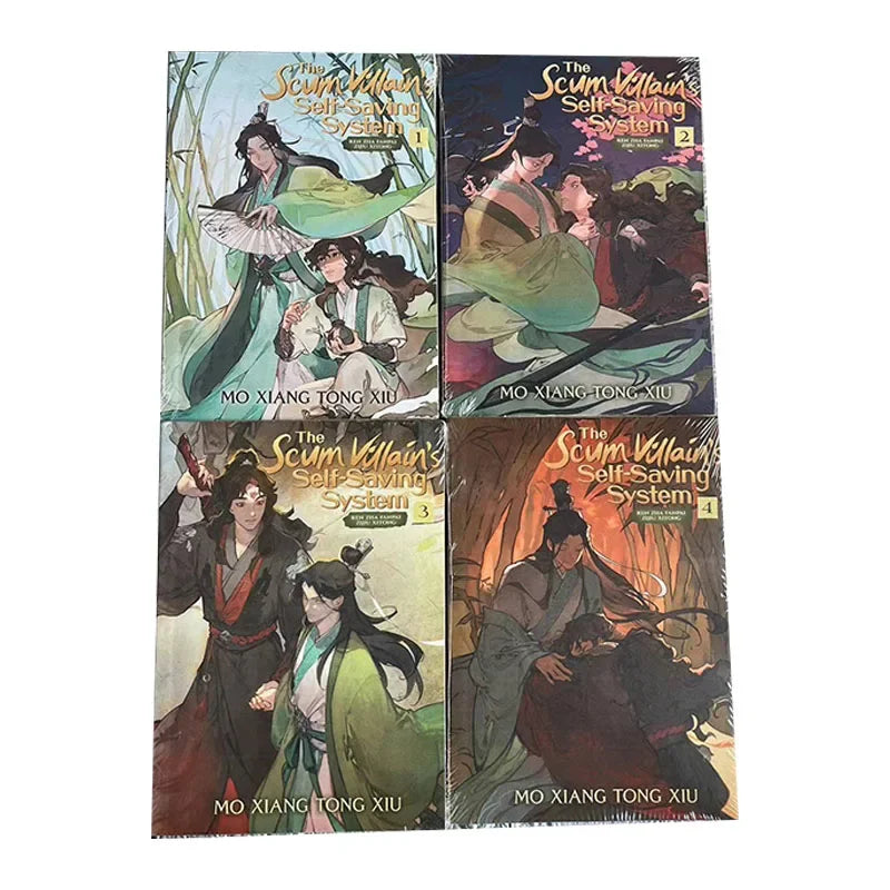 4 Book English Version Scum Villain Self-Saving System Scum Villain 1-4 Author Moxiang Tongxiu Comic Novel Fantasy Xianxia Books